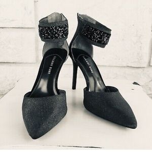 Gianni Bini Charcoal Glitter Pumps